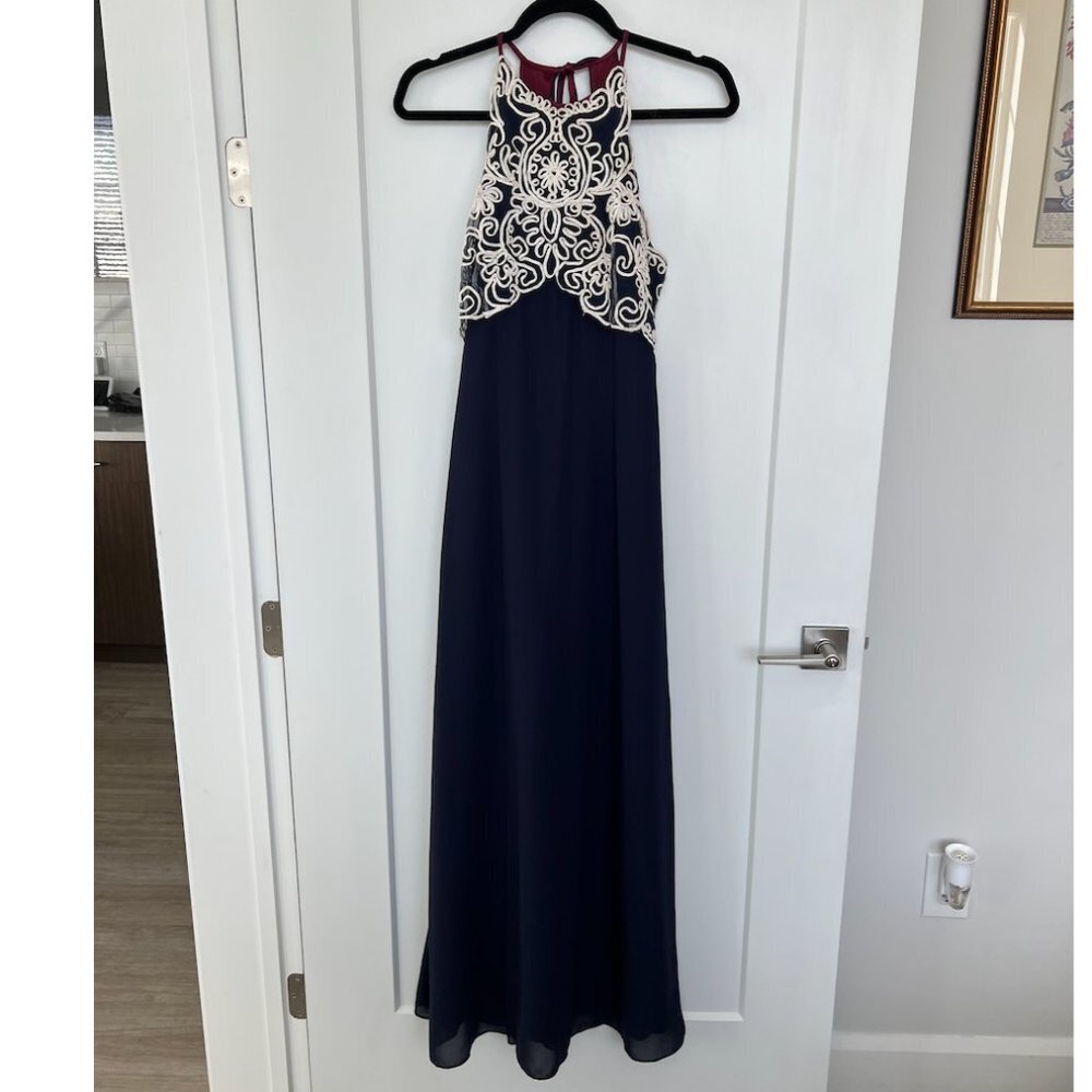 Vintage Navy Gown - Picture 3 of 16